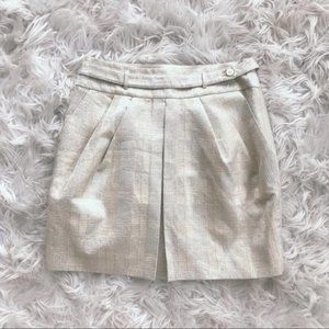 NWOT Club Monaco Beige Metallic Miniskirt Size 00